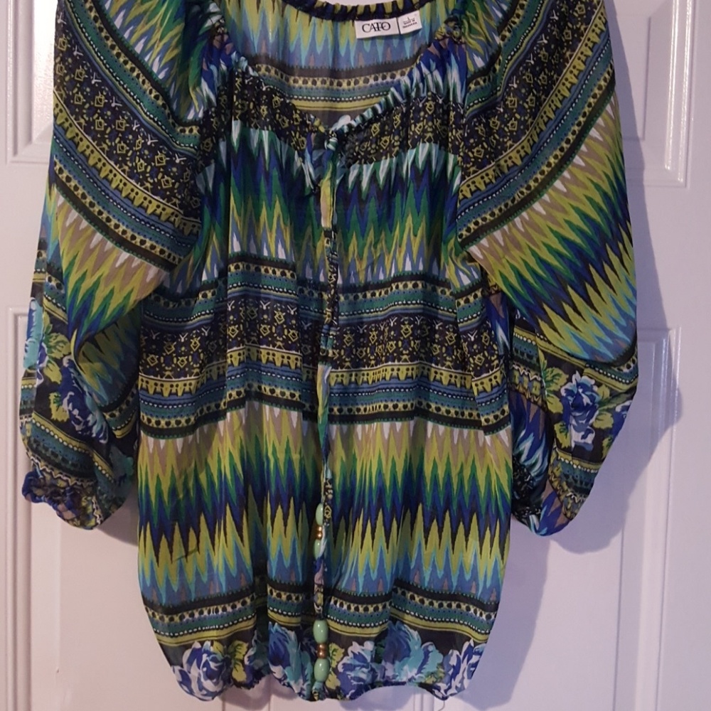 Cato print blouse